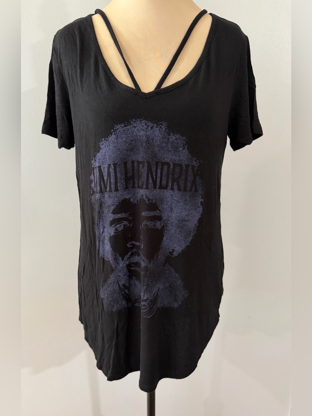 Karl Ferris Collection Black Purple Jimi Hendrix Graphic Women's Band T-Shirt